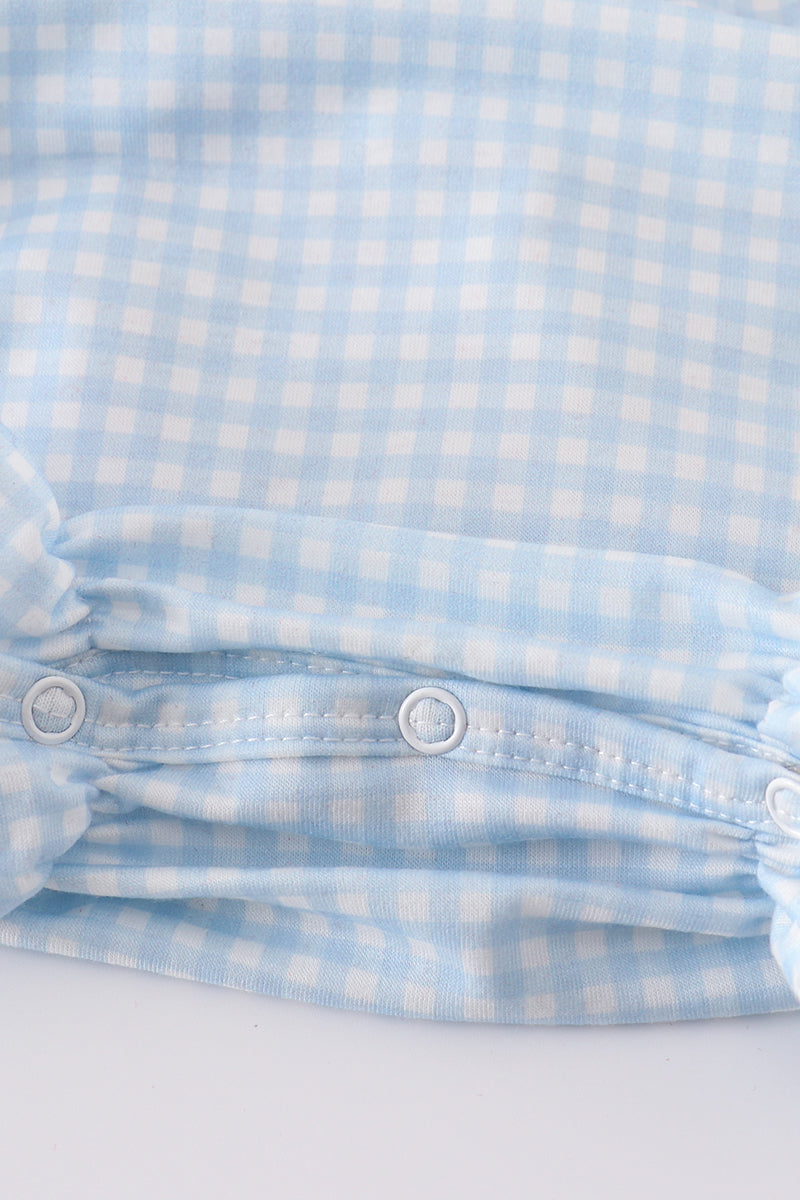 Gingham star embroidery bubble