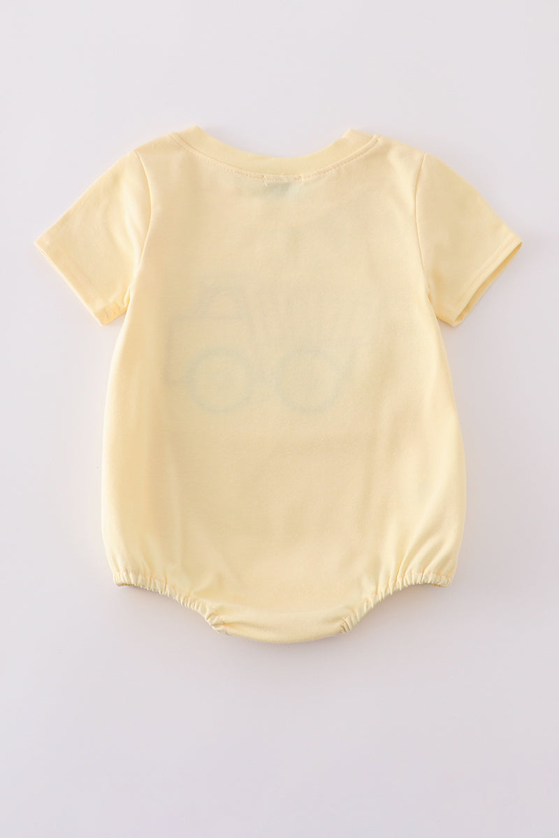 Yellow truck applique bubble