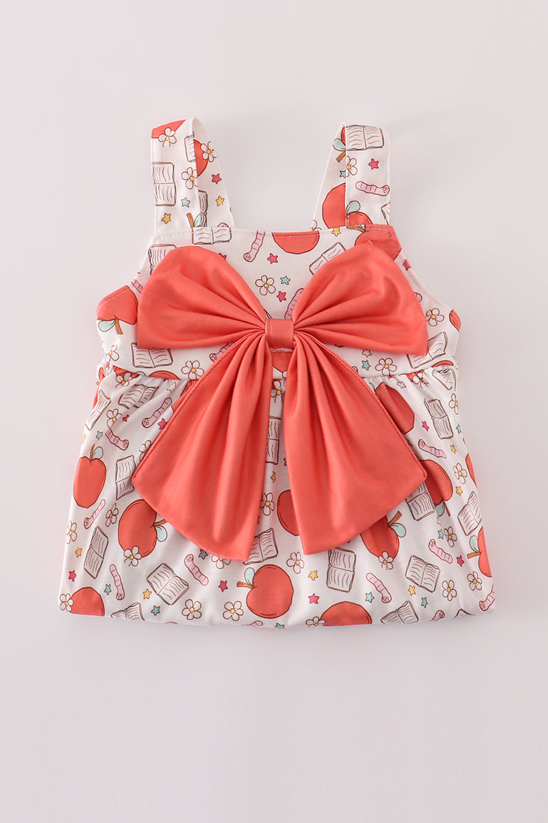 Apple bow strap dress