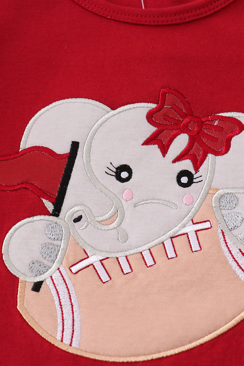 Alabama elephant football applique bloomer set