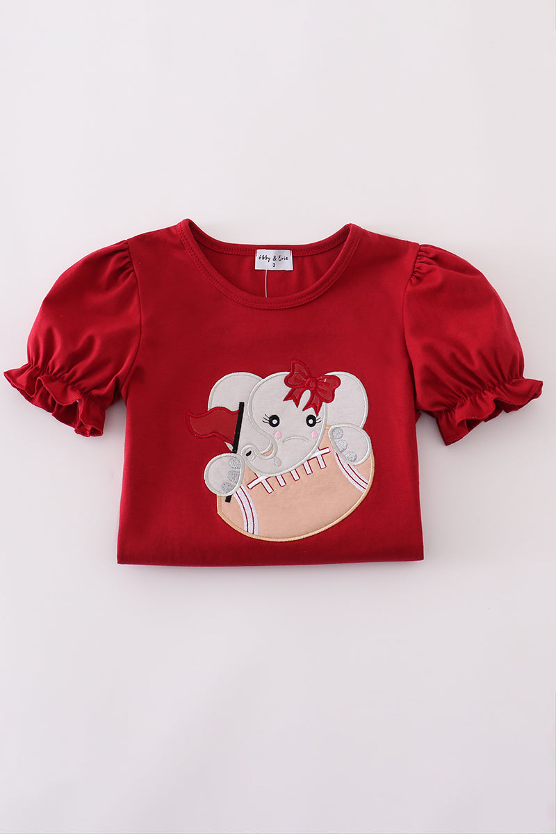 Alabama elephant football applique bloomer set