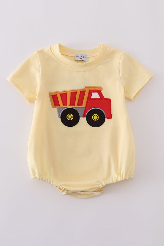 Yellow truck applique bubble