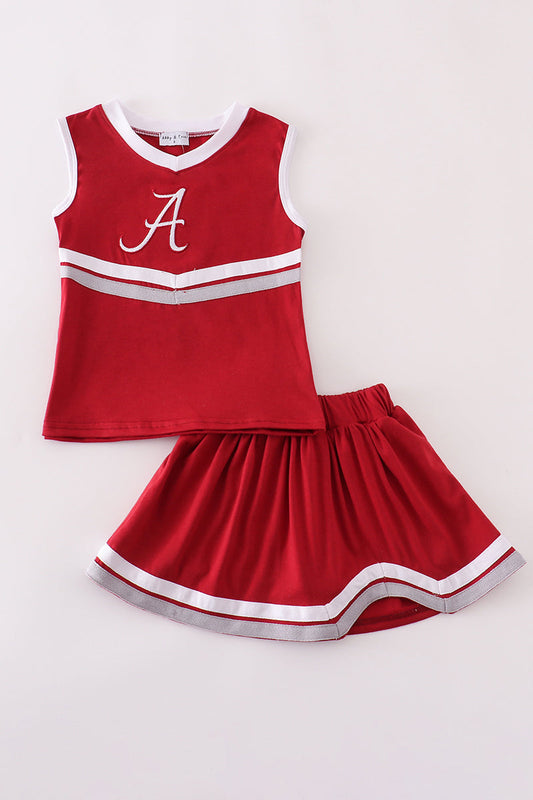 Alabama embroidery cheerleader skorts set