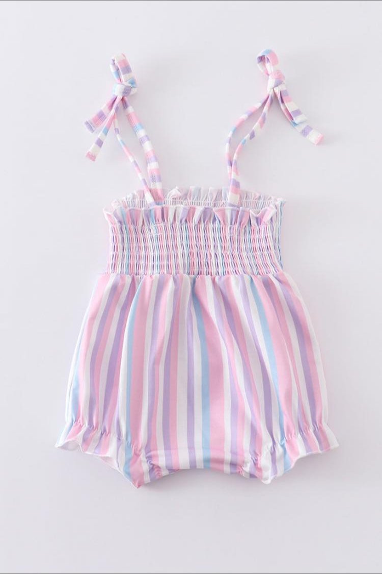 Stripe girl romper