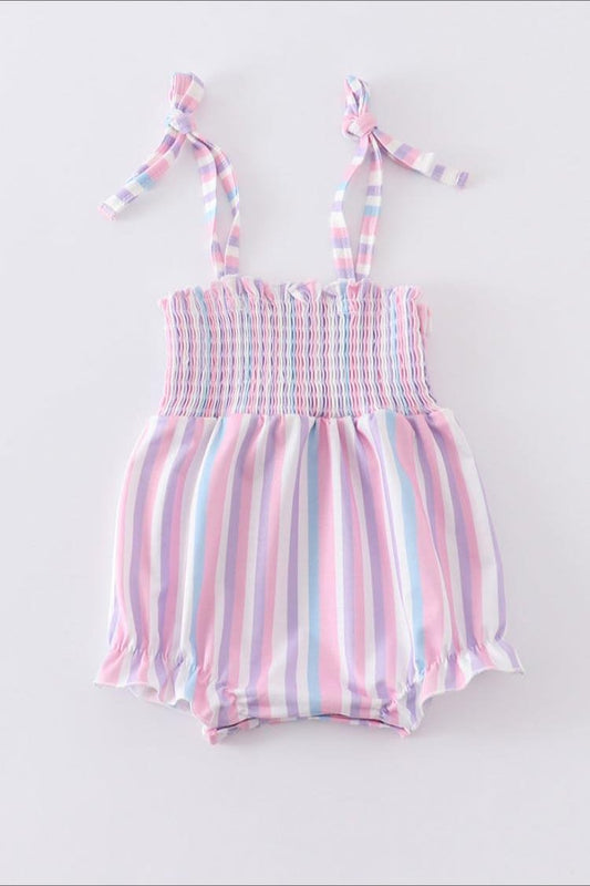 Stripe girl romper