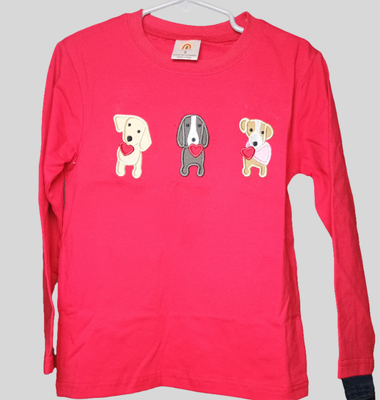 Red Valentine Puppy Shirt