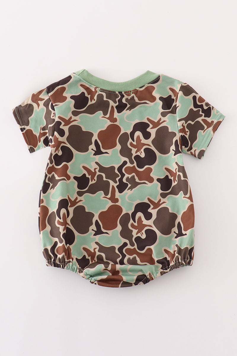 Camouflage print boy bubble