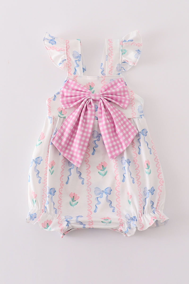 Floral bow girl bubble